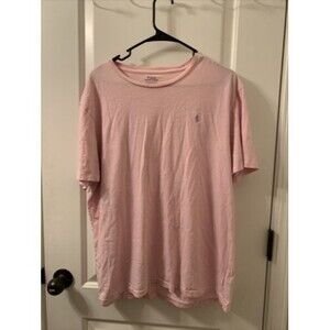 Polo Ralph Lauren Men's Adult Pink Short Sleeve T-Shirt Crew Neck Size XL
